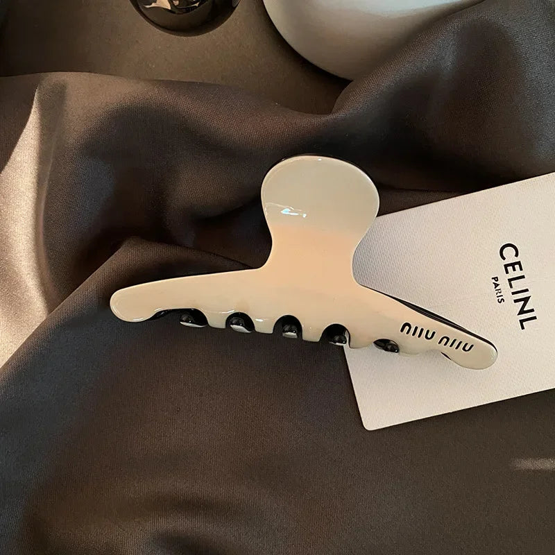 Hot Selling Lazy Acetic Acid Grab Clip Commuter Fashion High-grade Double-sided Hair Clip Back Hair Clip Shark Clip Women