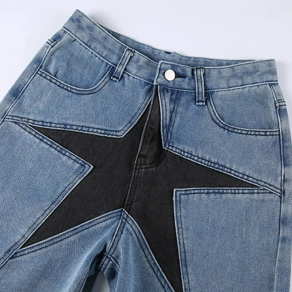 Aelfric Eden Star Patchwork Denim Shorts 2025 Men Summer Hip Hop Streetwear Shorts Y2K Harajuku Casual Track Shorts Sweatpants