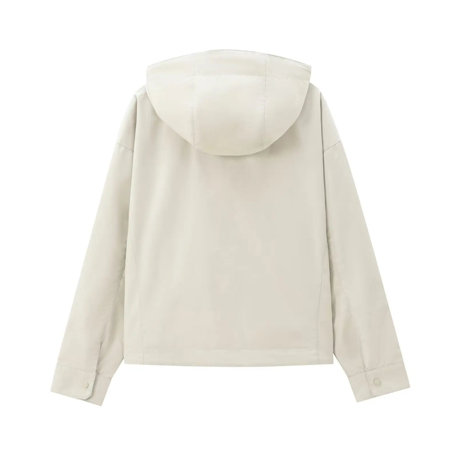 DUOPERI Women Fashion Spring Autumn Solid Jacket with Hat Long Sleeves Female Chic Lady Casual Outfits