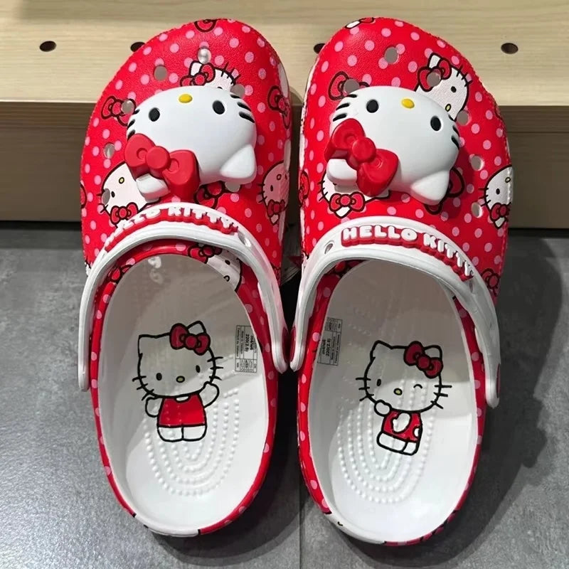 Miniso Hello Kitty Pochacco Melody Summer Children Cartoon Children Slipper Nonslip Soft Soled Wrap Toe Sandal Kid Birthday Gift
