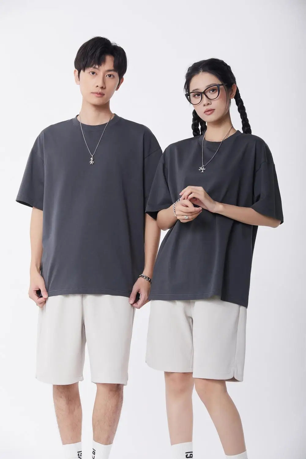 Oversized T Shirt for Men Women 280gsm Heavy Cotton Shirts Summer O-neck Oversize Tees Solid Casual Streetwear Fashion Clothing