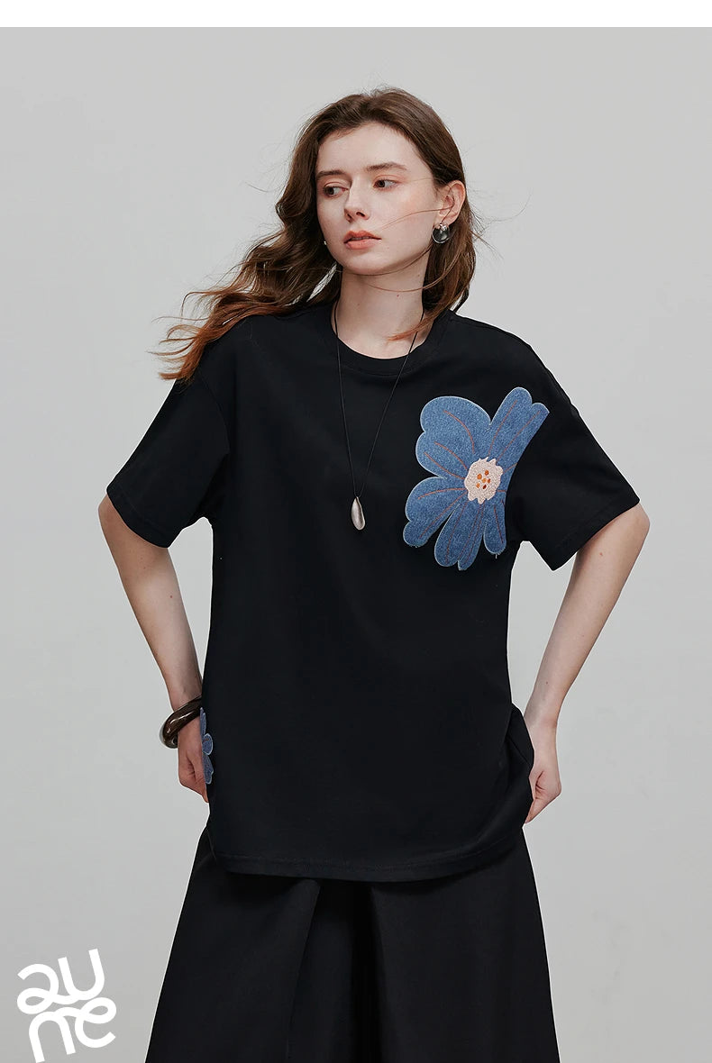 TOYOUTH Women Short Sleeve T shirt 2025 Spring New Tops 8521034