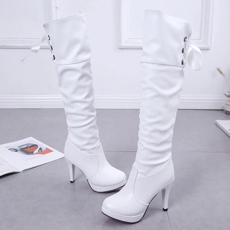 Classics Women Boots Luxury Knight Women Length Boot Fashion Sexy Soft Leather Shoes Leather Elegant Comfortable Knee High Boots