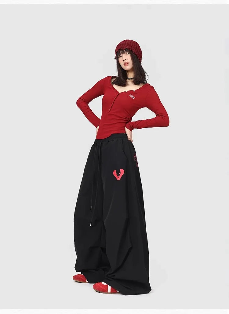 CBXLAB Street Dance Women' s Black snake hip hop quick-drying long pants jazz spicy girl casual pants kpop sports pants trendy