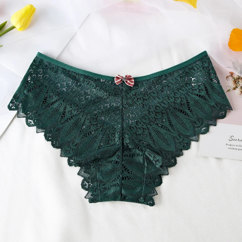 Sexy Panties For Women Low Waist Underwear Transparent Lace Briefs Breathable Soft Lingerie Female Underpants Sexy Woman's Panty