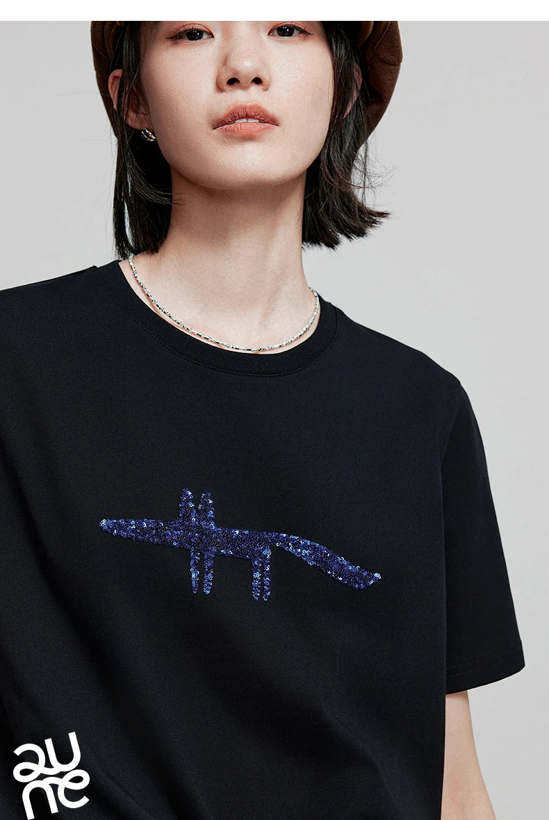 TOYOUTH Women Short Sleeve T shirt 2025 Spring New Tops 8521035