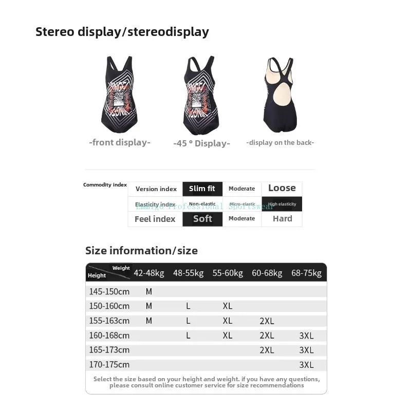 Women's 2025 New Professional Training Swimsuit Belly Covering And Slimming Yingfa One Piece Triangle Swimsuit With Padded