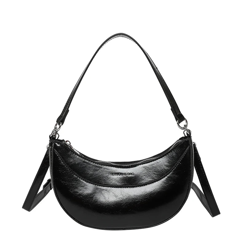 Leather Crossbody Bag for Women Shoulder Bag Clutch Purse with Adjustable Strap Hobo Bag Underarm Purse for Travel Work Shopping