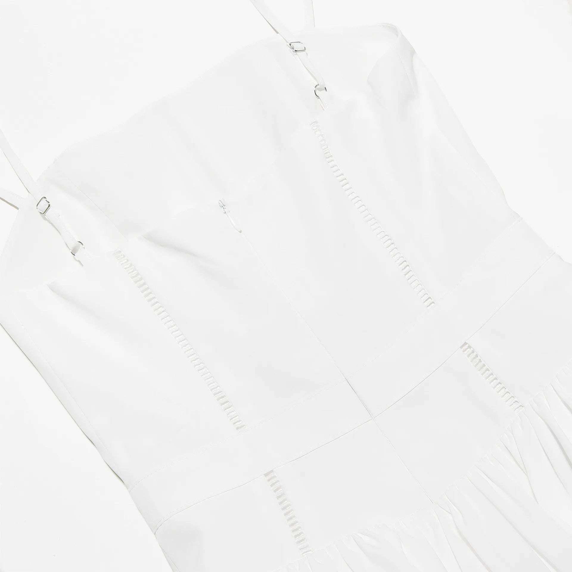 Mingmingxi Summer Elegant Dresses for Women 2024 New Arrivals White Long Party Dresses Hollow Out Flare Female Clothing