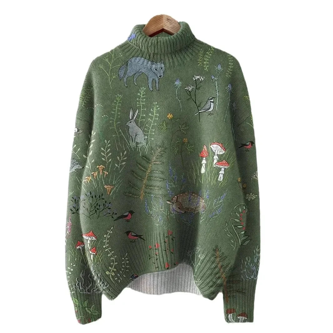 Cross-Border Hot Sale High-Neck Casual Sweater Winter New Style Comfortable Daily Hoodie Women's Fashion Crew Neck Knitwear