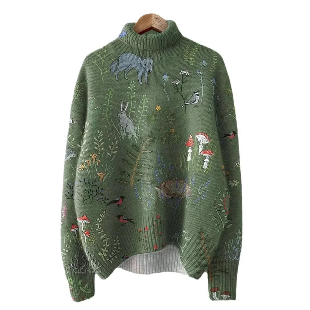 Cross-Border Hot Sale High-Neck Casual Sweater Winter New Style Comfortable Daily Hoodie Women's Fashion Crew Neck Knitwear