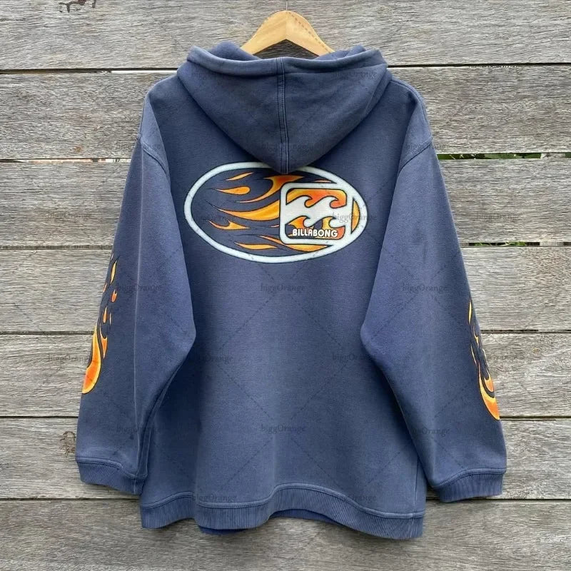 New Retro Letters Harajuku Y2K Casual Loose couplesHoodie Men 2025 American Street Punk Goth Fashion Oversized Sweatshirt Women