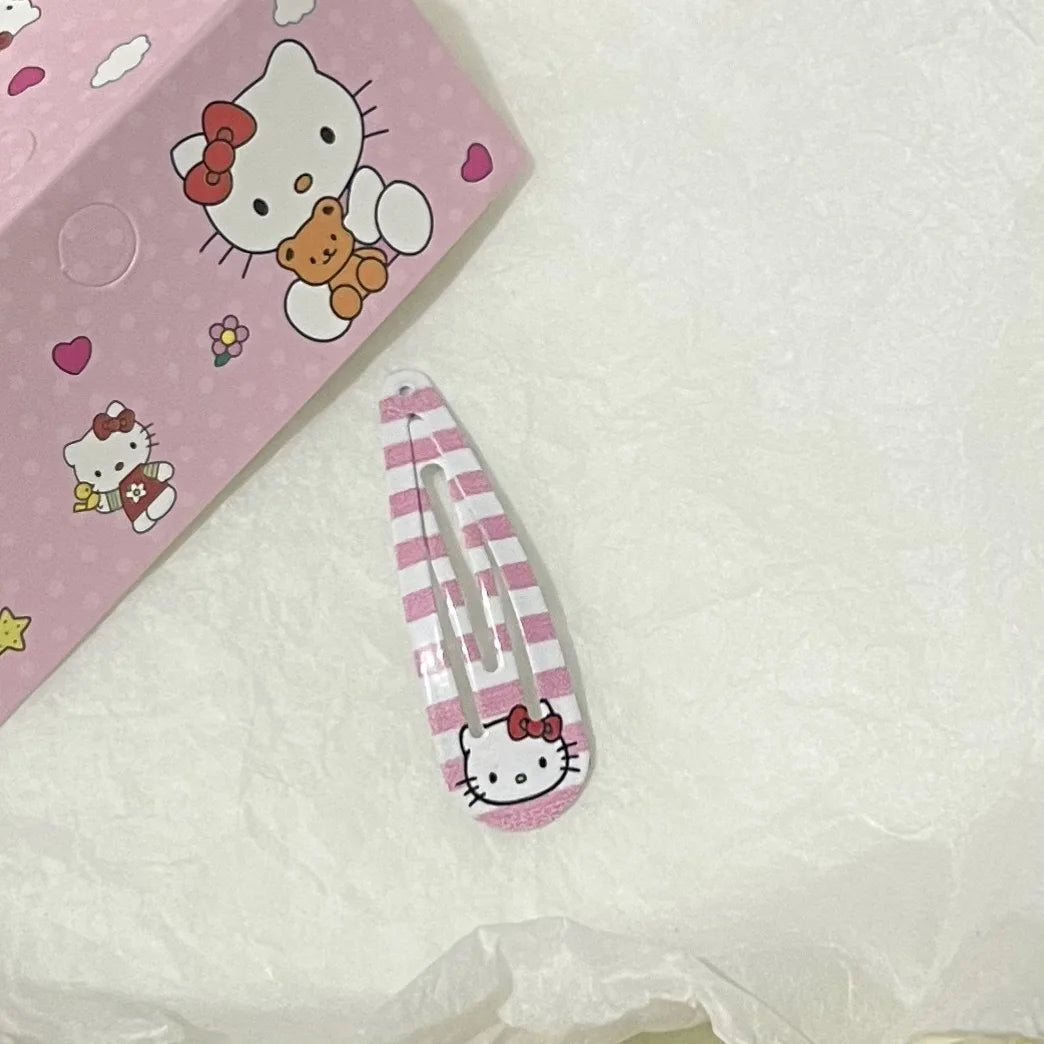 2025NEW Hello Kitty Hair Clip Set for Girlfriend Sweet and Cute Hello Kitty Cat Hair Accessories Set BB Clip Hairclip