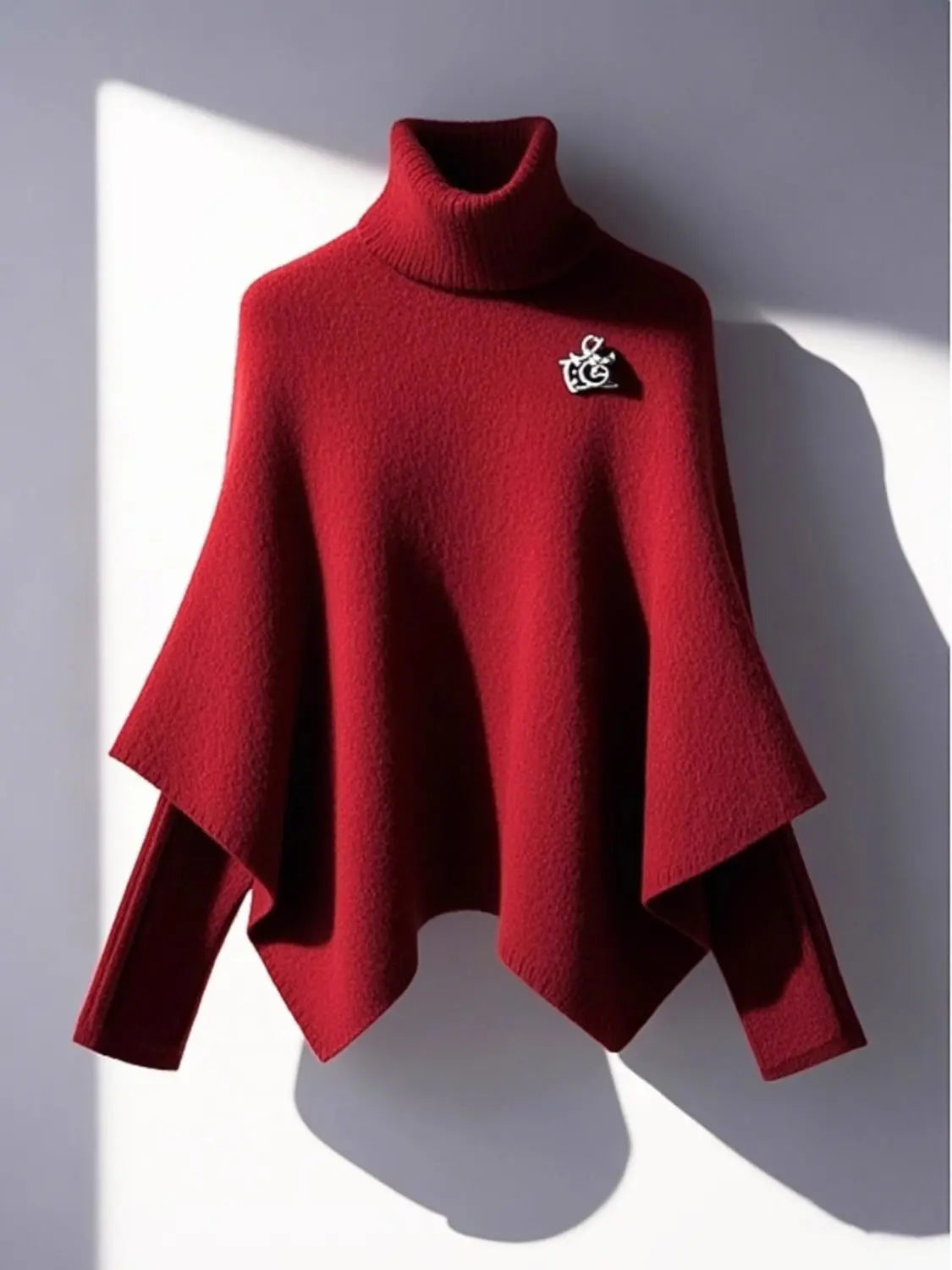 Chic Fake Two-Piece Cloak Sweater Women's Outer Wear 2025 Autumn Winter New Slim High-End Super Nice Pullover Y2k Knitted Top