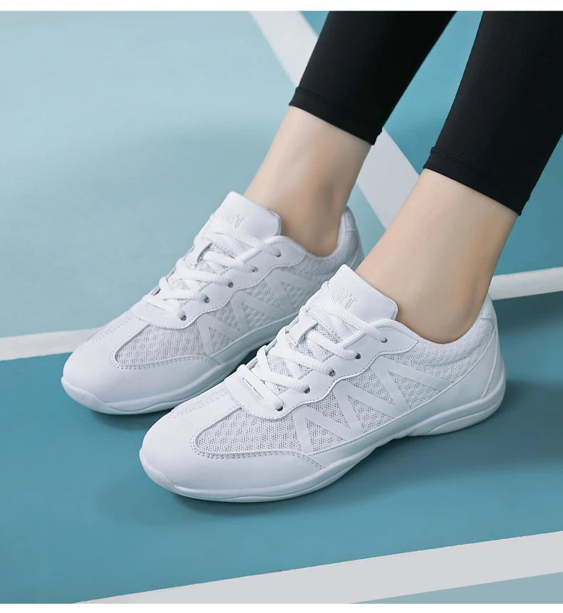 New cheerleading shoes Children's dance shoes Competitive aerobics shoes Fitness shoes Women's white jazz sports shoes 2105