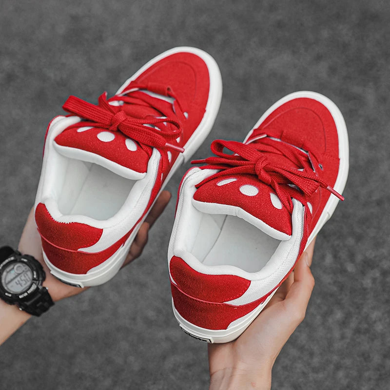 2025 trend men's casual shoes small white shoes board shoes Daddy shoes size