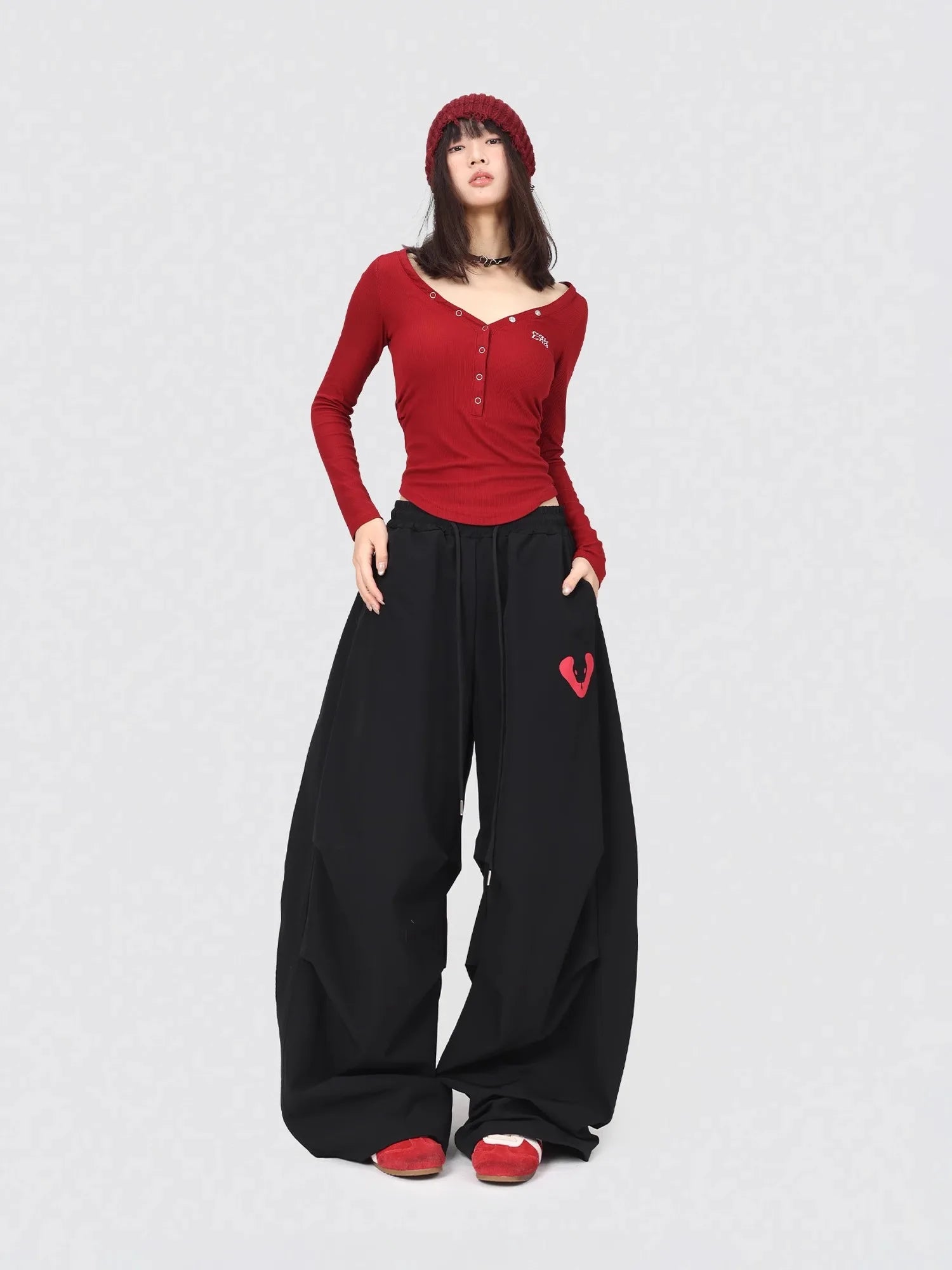 CBXLAB Street Dance Women' s Black snake hip hop quick-drying long pants jazz spicy girl casual pants kpop sports pants trendy