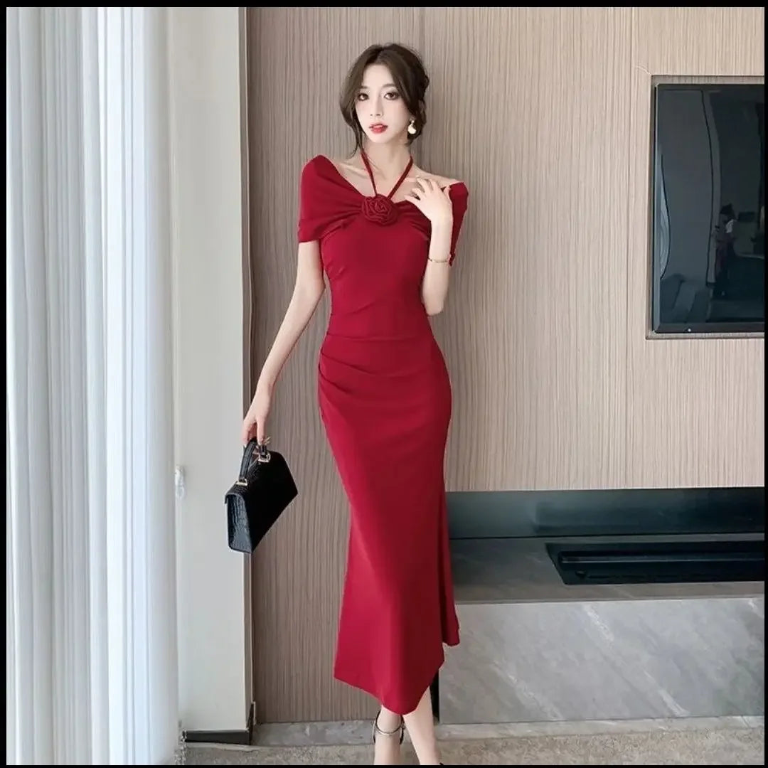 Dresses for Women Short Sleeve Corset Coquette Party Prom Maxi Sexy Long Tight Formal Occasion Bodycon Evening Woman Dress Hot