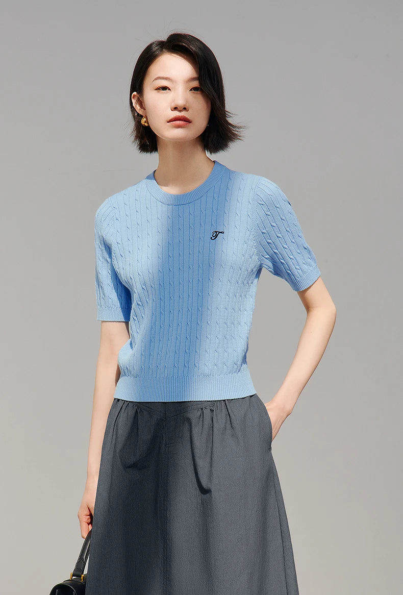 TOYOUTH  Women Knitwear 2025 Summer New Tops 8523801