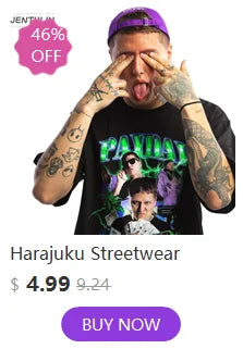 Hip Hop Streetwear Oversized Men Clothing Short Sleeve I Hate Lida Graphic Print Y2k Tops Tee Harajuku Goth Korean Tshirt Cotton