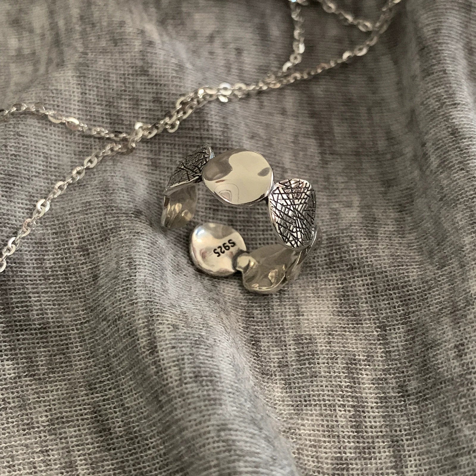 VENTFILLE 925 Sterling Silver Irregular Ring for Women Geometry Versatile Minimalism  Accessories Jewelry Gift Dropshipping