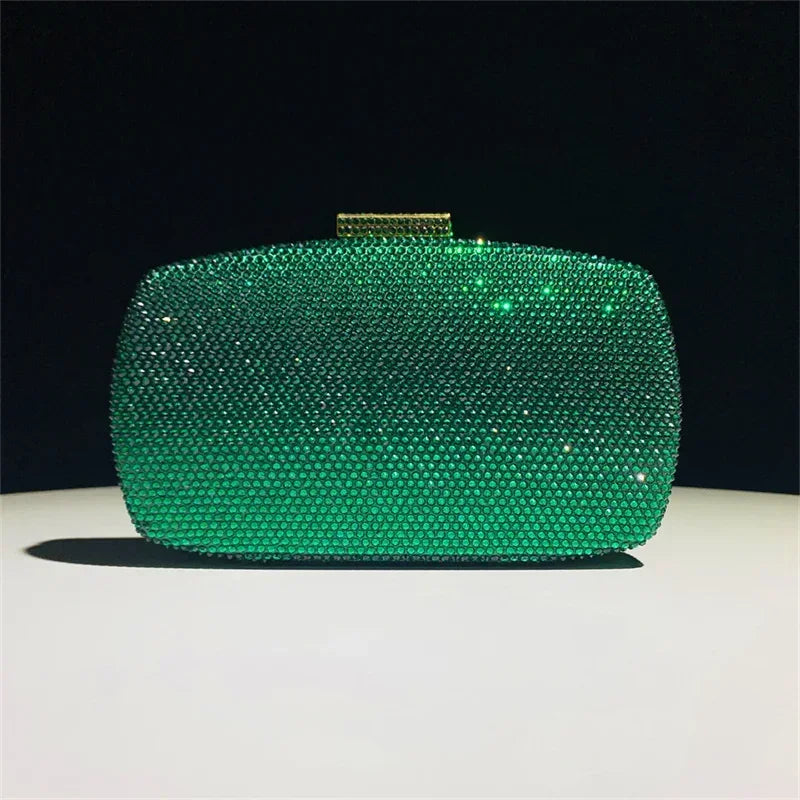 High End Luxury Rhinestone Handbag Women Fashion Formal Wedding Party Evening Bags Ladies Elegant Diamond Yellow Bling Clutch