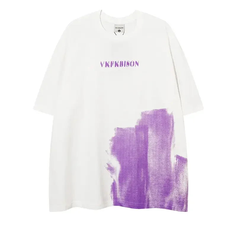 T Shirt for Men O Neck Oversized Stripeds Black Top Hot Cool Original Luxury High Quality Casual Streetwear Party Man Tee Shirt