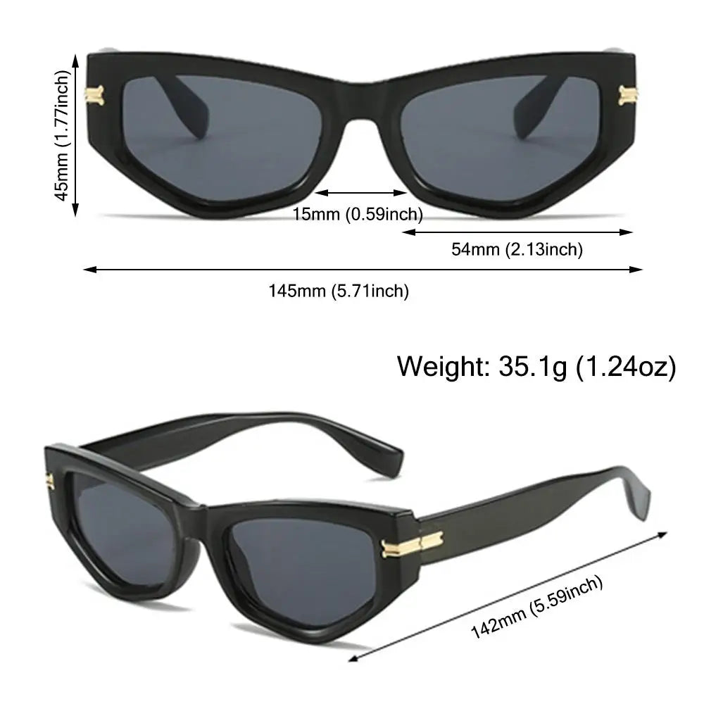 Vintage Cat Eye Sunglasses for Women New in Fashion Gradient Women Black Shades Trendy Chic Luxury Brand Designer Sun Glasses