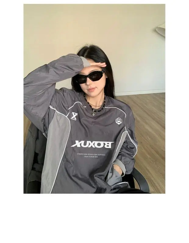 Loose Fit Hoodie Sweatirt ex Outdoor Casual Sle Color Blo Pleated Design Comfortable Breathable Youth Faion