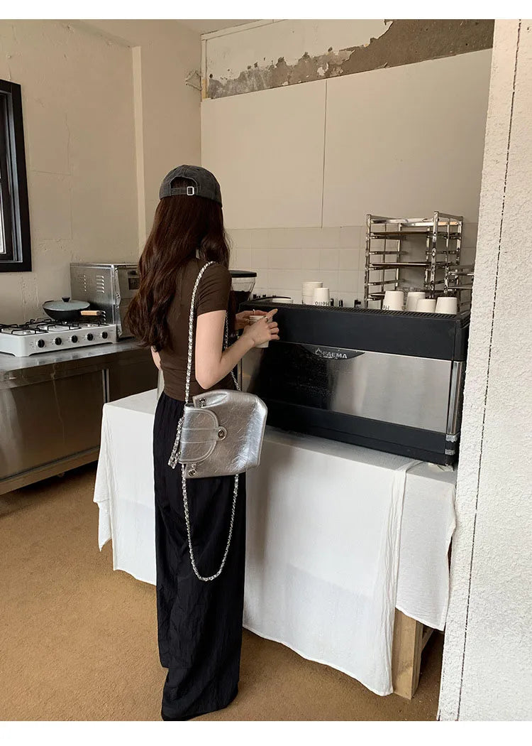 Basic Solid Crop Top Short Sleeve Crewneck Skinny T-shirt Summer Casual Tee for Women y2k Vintage Top Harajuku Streetwear