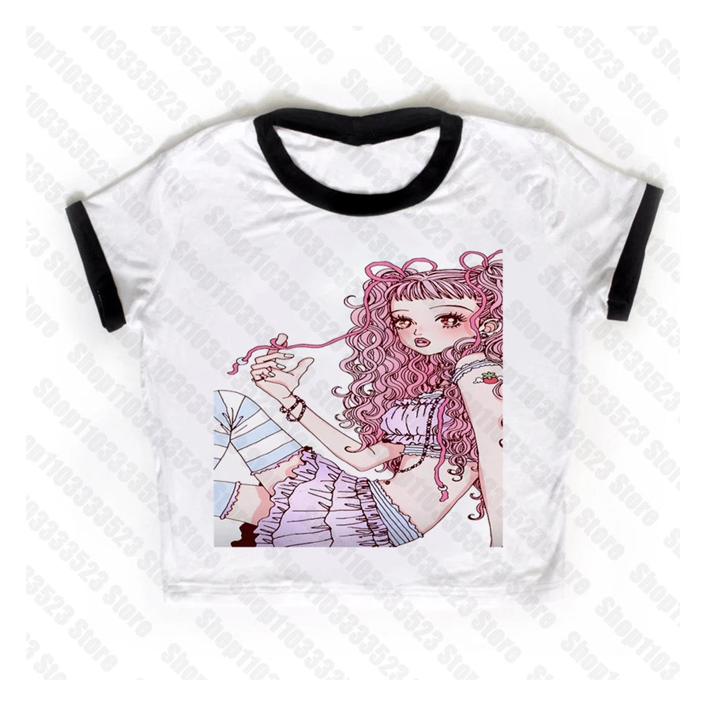 Gothic E-girls Aesthetic graphics Harajuku Women's Tank Women Grunge Crop Tops Y2k style Clothes Gothic Y2k style Punk Baby Tank