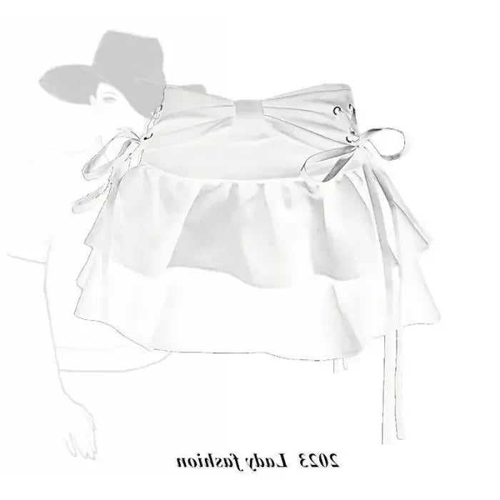 Pure Desire Mini Dress Bow Tied One Hundred Pleated Skirt Slimming A- line Sensibility Summer Skirt Anti-exposure Pants
