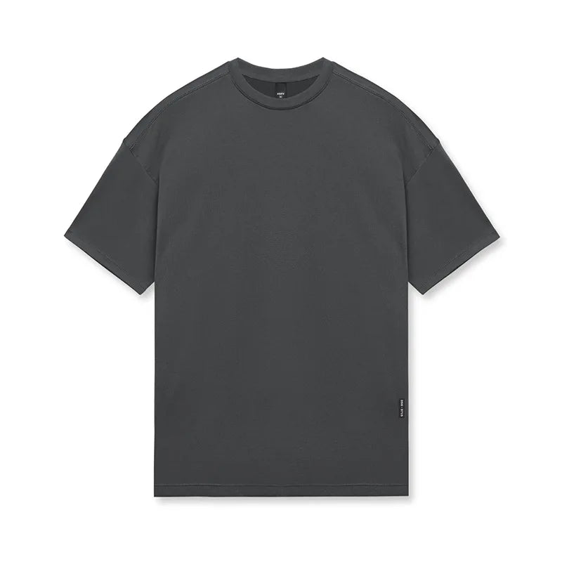 Men's Summer Casual Loose Oversized T-shirt O-Neck Short Sleeve Tee Male Quick Dry Breathable Gym Fitness Undershirt Clothing