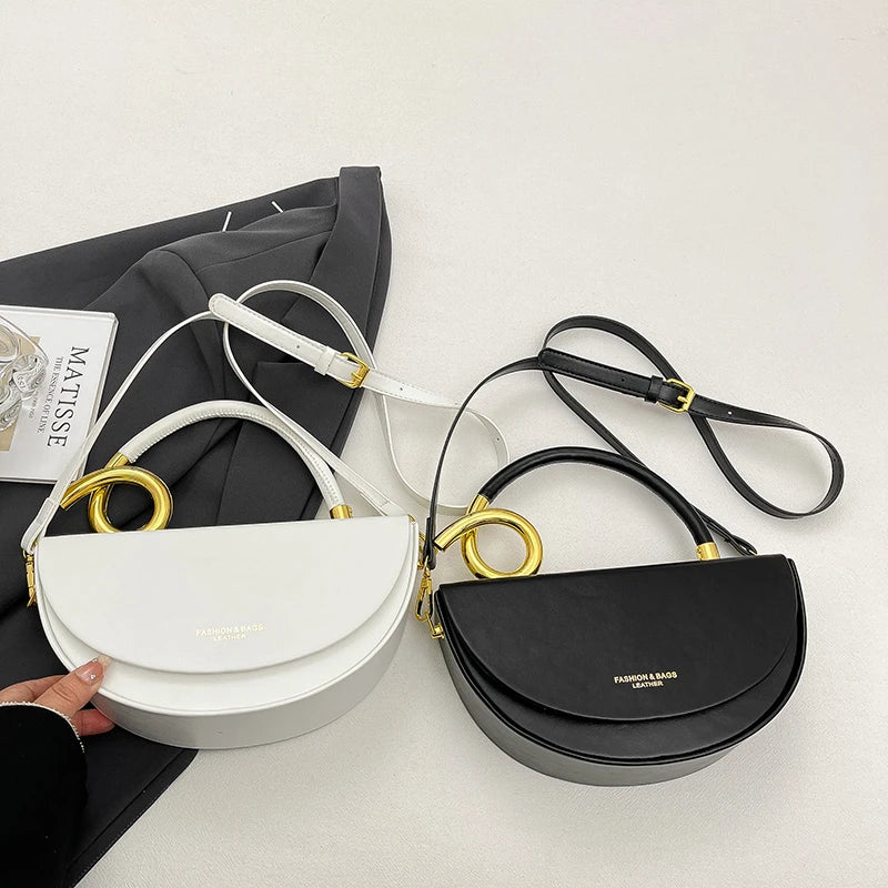 Vintage Style Leather Shoulder Bag for Women, Luxury Brand Crossbody Handbags, Spacious Tote Messenger Purse Ladies