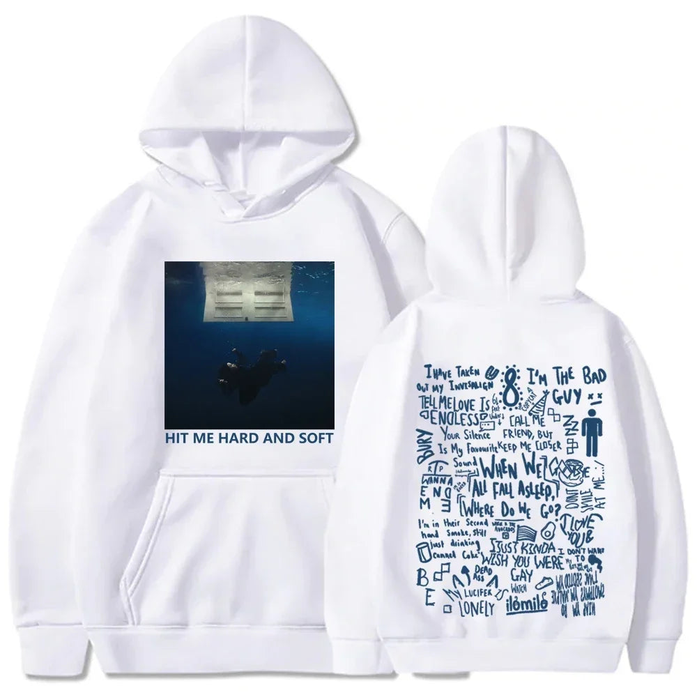 2024 Hit Me Hard and Soft Tour Hoodie Billie Pullover Men Hoodies Sudaderas Male  sweatshirt  hoodies plus  size