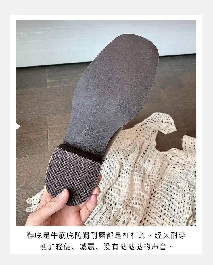 Fall Women Mid-calf Boots 2025 Vintage Leather-covered Brown Western Cowboy Boots Embroidered Chunky Heel Thigh-high Knight Boot