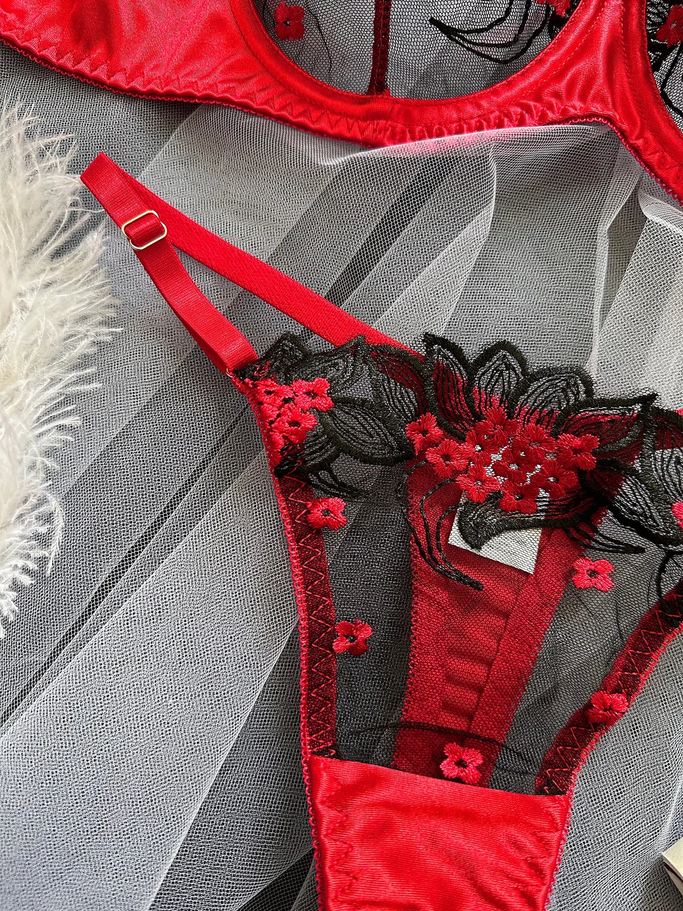 Ellolace Fancy Lingerie Floral Lace Bra Set Bilizna Luxury Well-Looking Underwear Sexy Erotic Fairy Fine Lace Exotic Sets