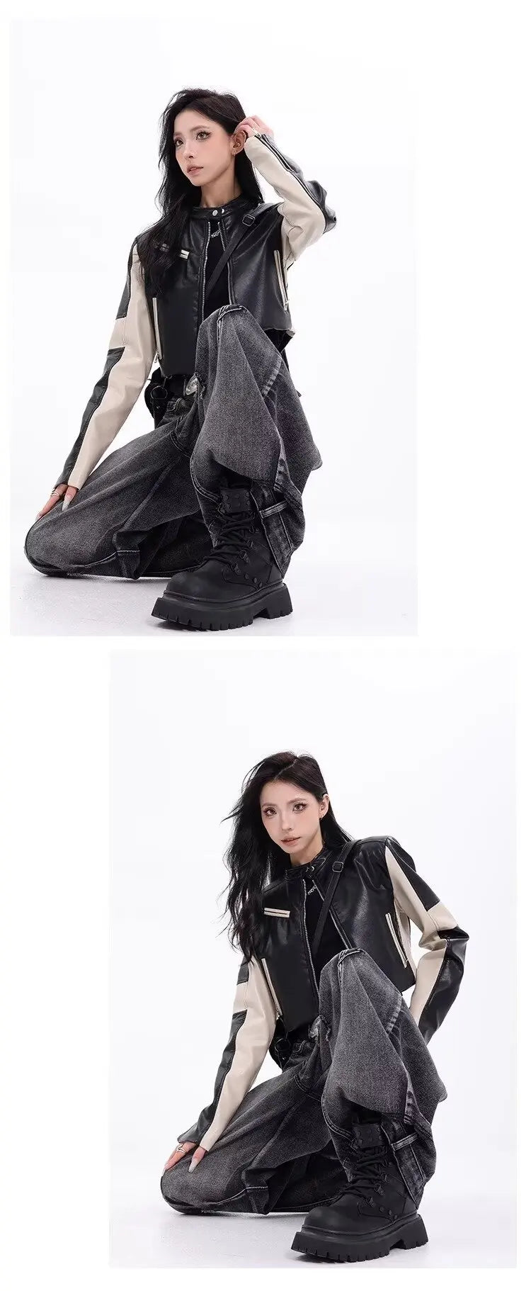 Design-sensual Wide-leg Jeans for Women in Spring and Autumn New Style High Waist Loose and Slimming Floor Baggy Women's