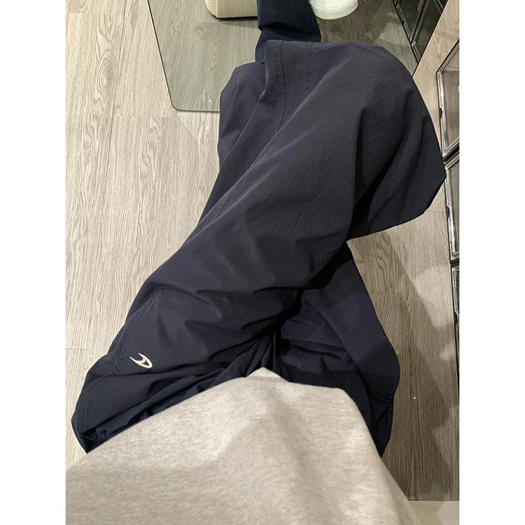 High Waist Wide Leg Pants Women's Retro American High Street Paratrooper Trousers Spring Summer New Loose Drapey Cargo Pants