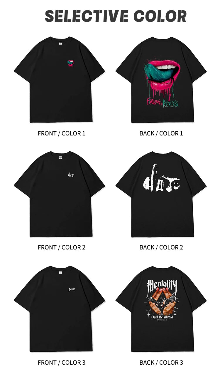 Men's and women's Short-Sleeved T-shirts Funny Abstract Pattern T-shirts 100%Cotton Streetwear Casual Fashion Oversized T-shirts