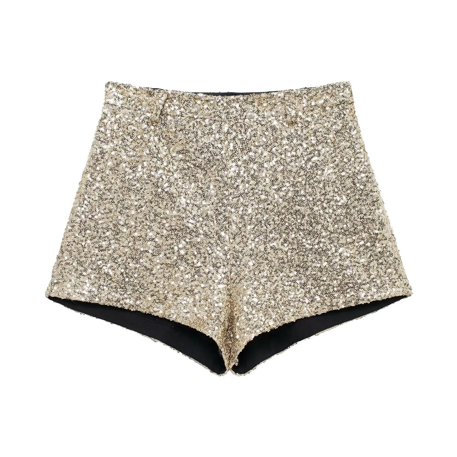 Taop&Za women's 2024 autumn and winter new pearl shorts solid color high commuting temperament shiny socialite mini pants
