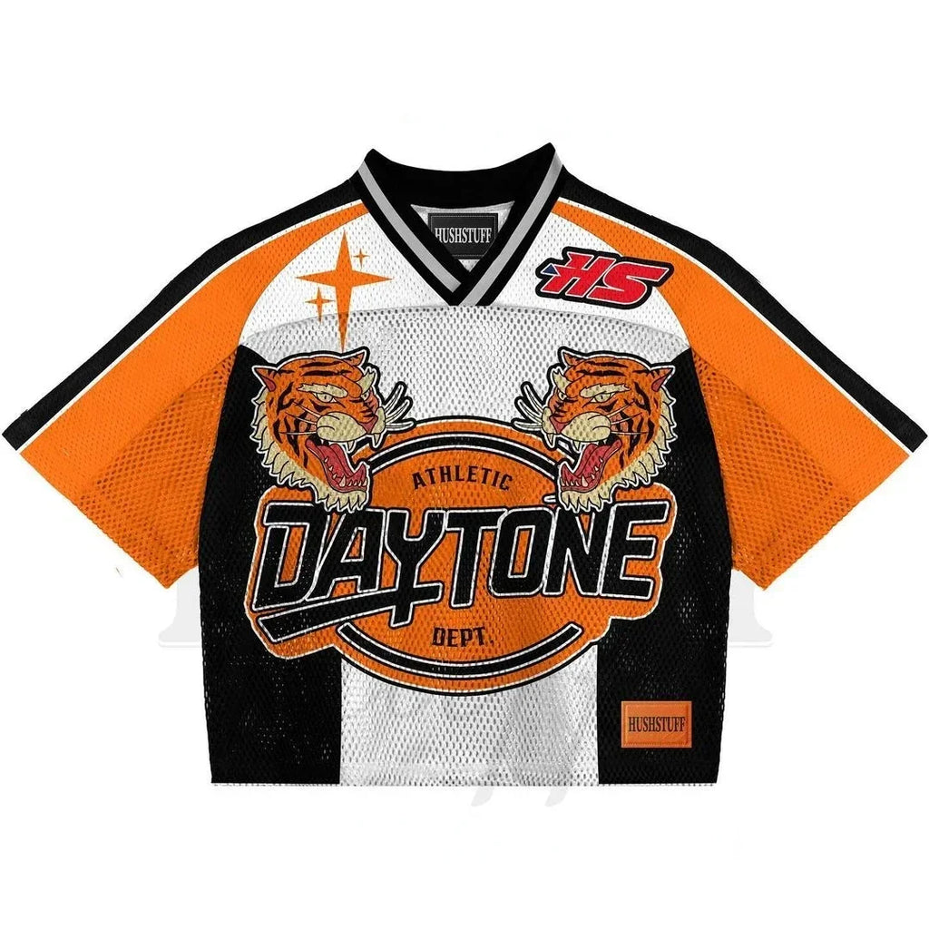 2024 New Harajuku Street Y2K Letter Printed Oversized T-shirt Men's Basketball Sport Short-sleeved Loose American T-shirt Jersey