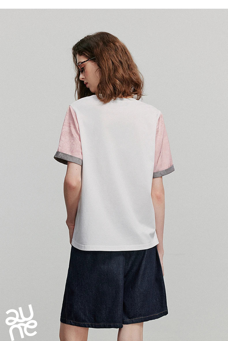 TOYOUTH Women Short Sleeve T shirt 2025 Summer New Casual Tops 8521048