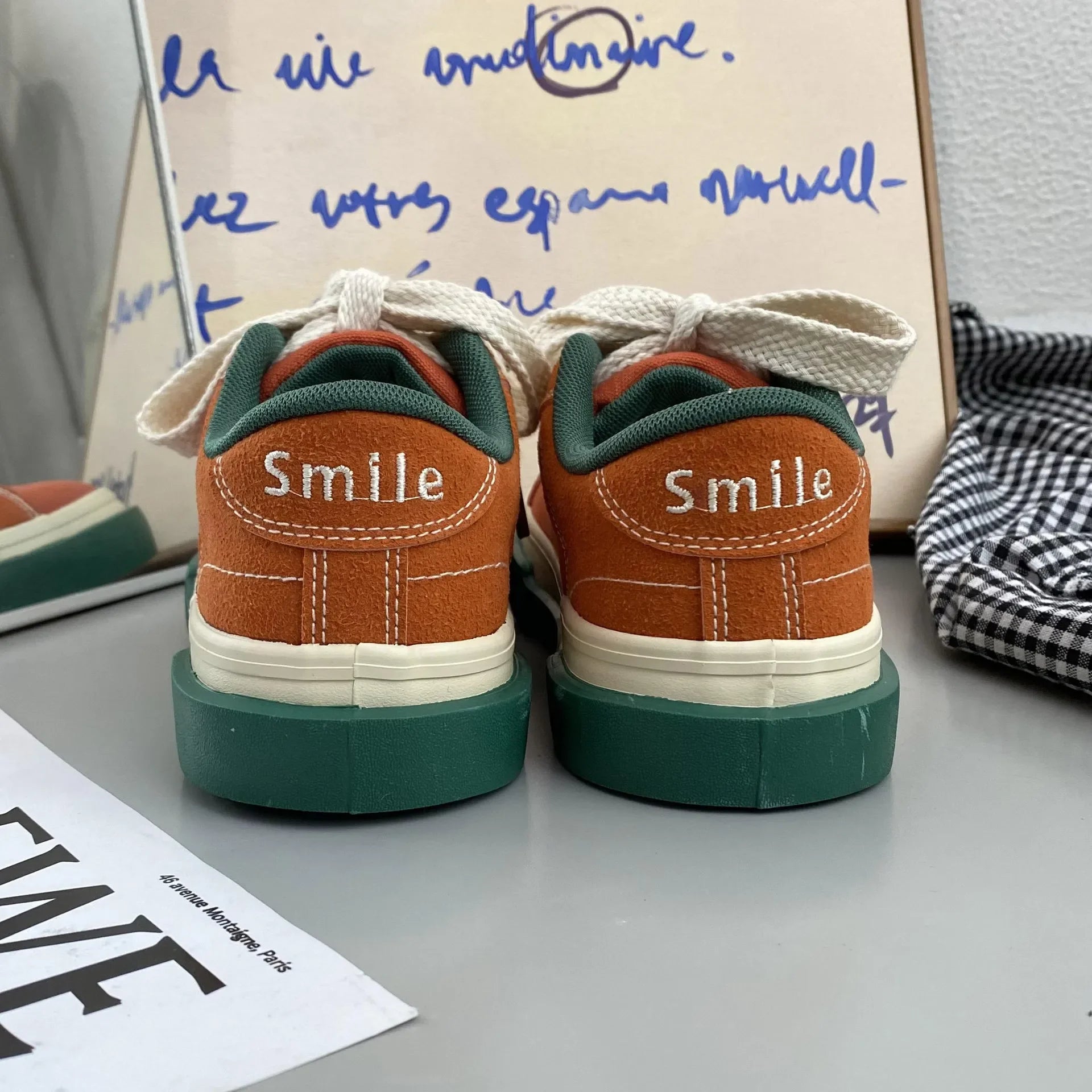 Women Vintage Red Low-top Jogging Canvas Sneakers Casual Letter Embroidery Vulcanized Skateboard Shoes Students Flat Trainers