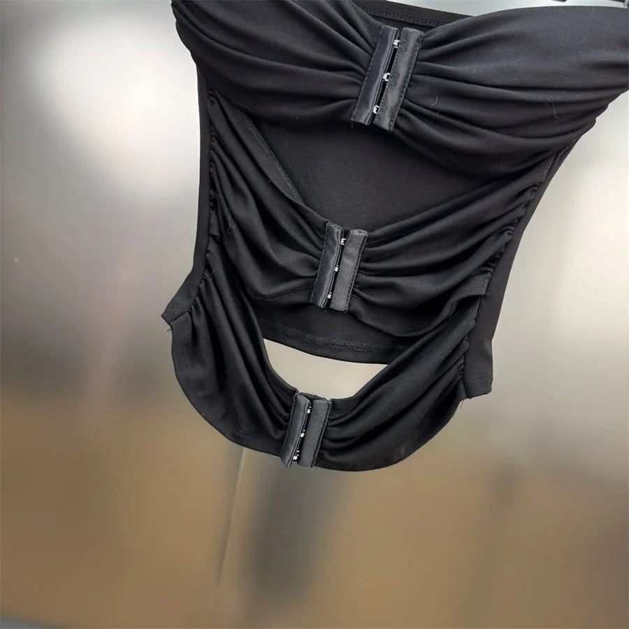 traf 2025 woman summer sexy vest knitted hollow corset ladies tube top vest y2k clothes New fashion high quality tops pullover