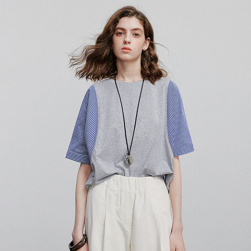 TOYOUTH Women Short Sleeve T shirt 2025 Summer New Casual Tops 8521071