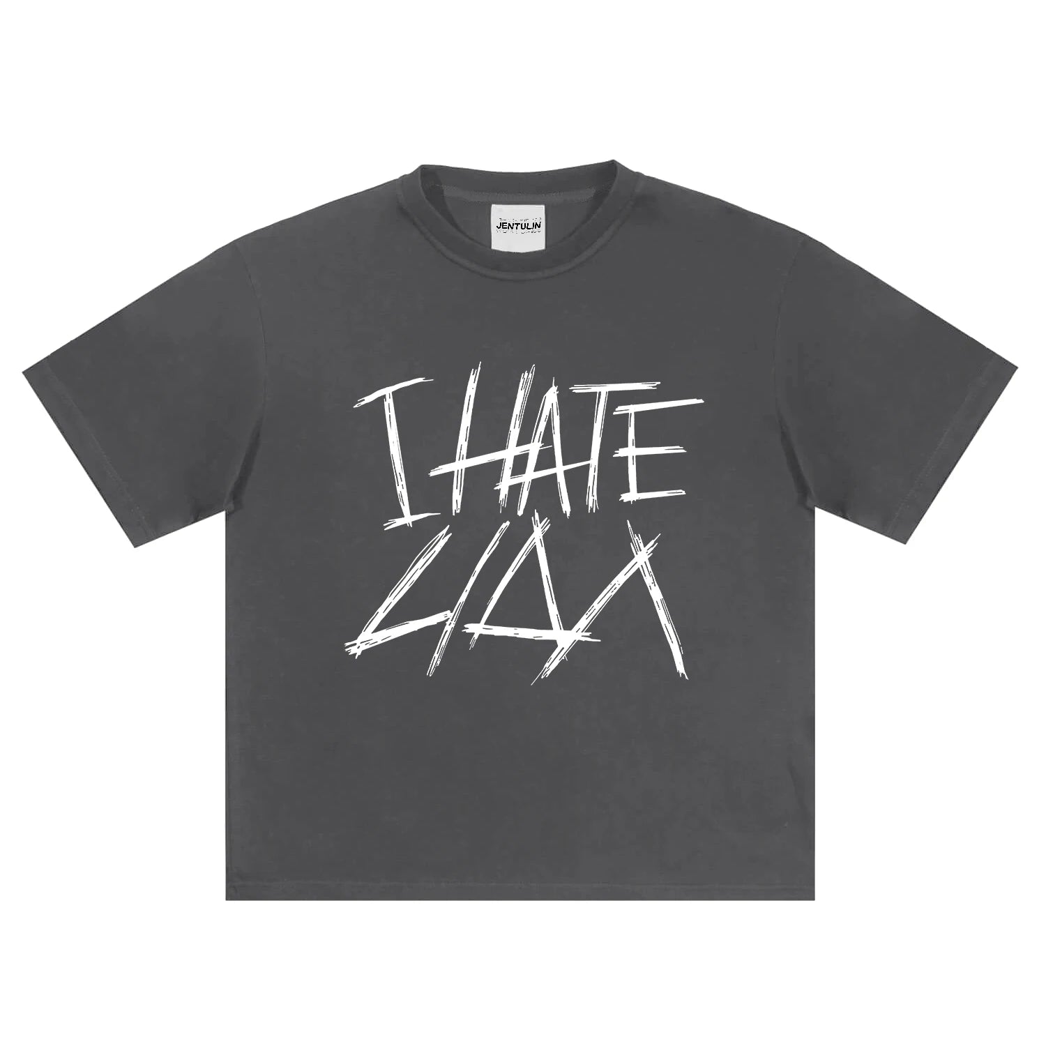 Hip Hop Streetwear Oversized Men Clothing Short Sleeve I Hate Lida Graphic Print Y2k Tops Tee Harajuku Goth Korean Tshirt Cotton