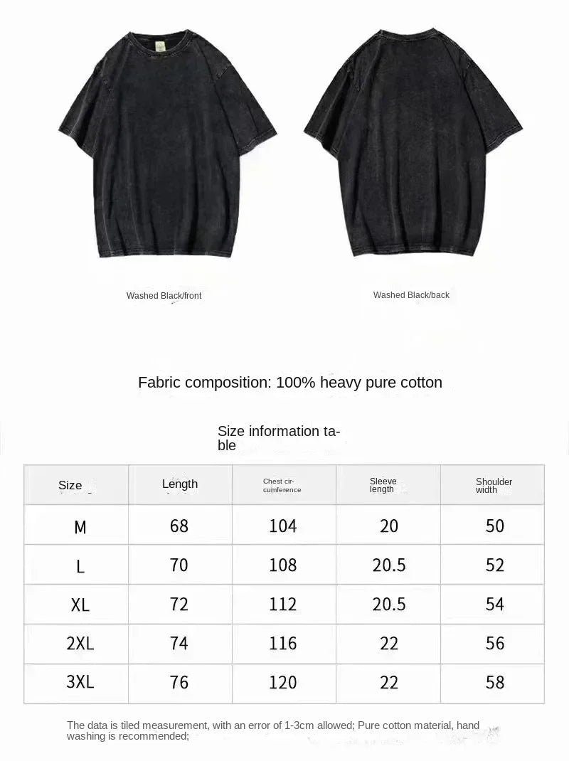 2025 Summer T-Shirts Men Women Invincible Hero Vintage Washed High Quality Cotton Clothes Short Sleeve Crew Neck Tee Shirt