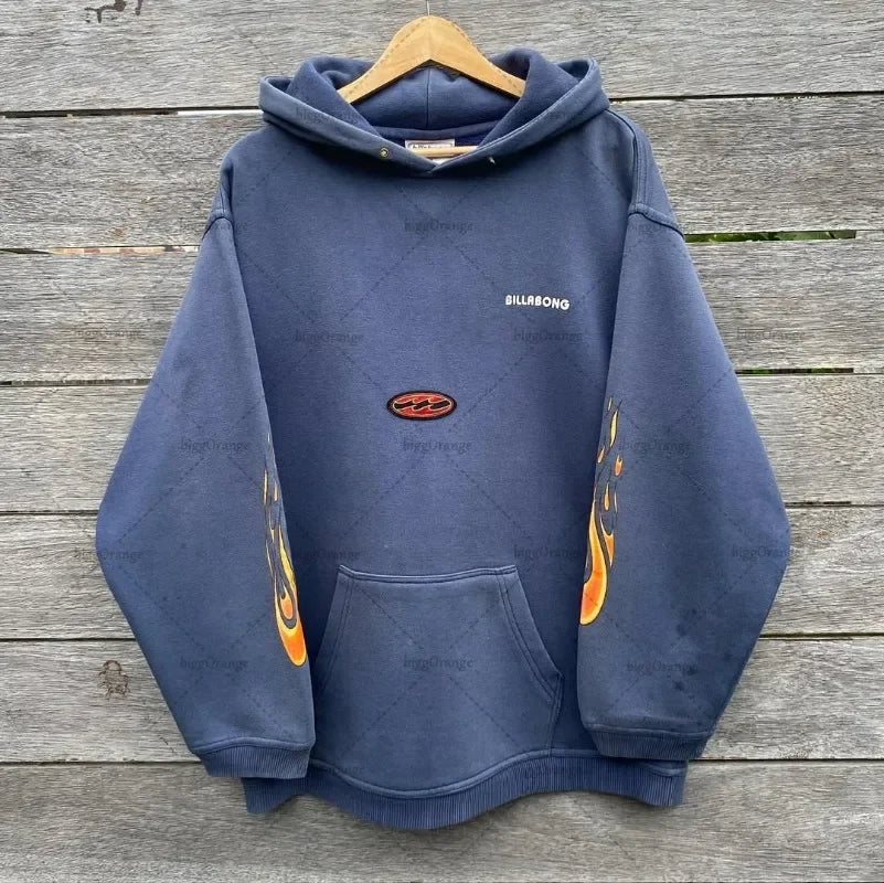 New Retro Letters Harajuku Y2K Casual Loose couplesHoodie Men 2025 American Street Punk Goth Fashion Oversized Sweatshirt Women