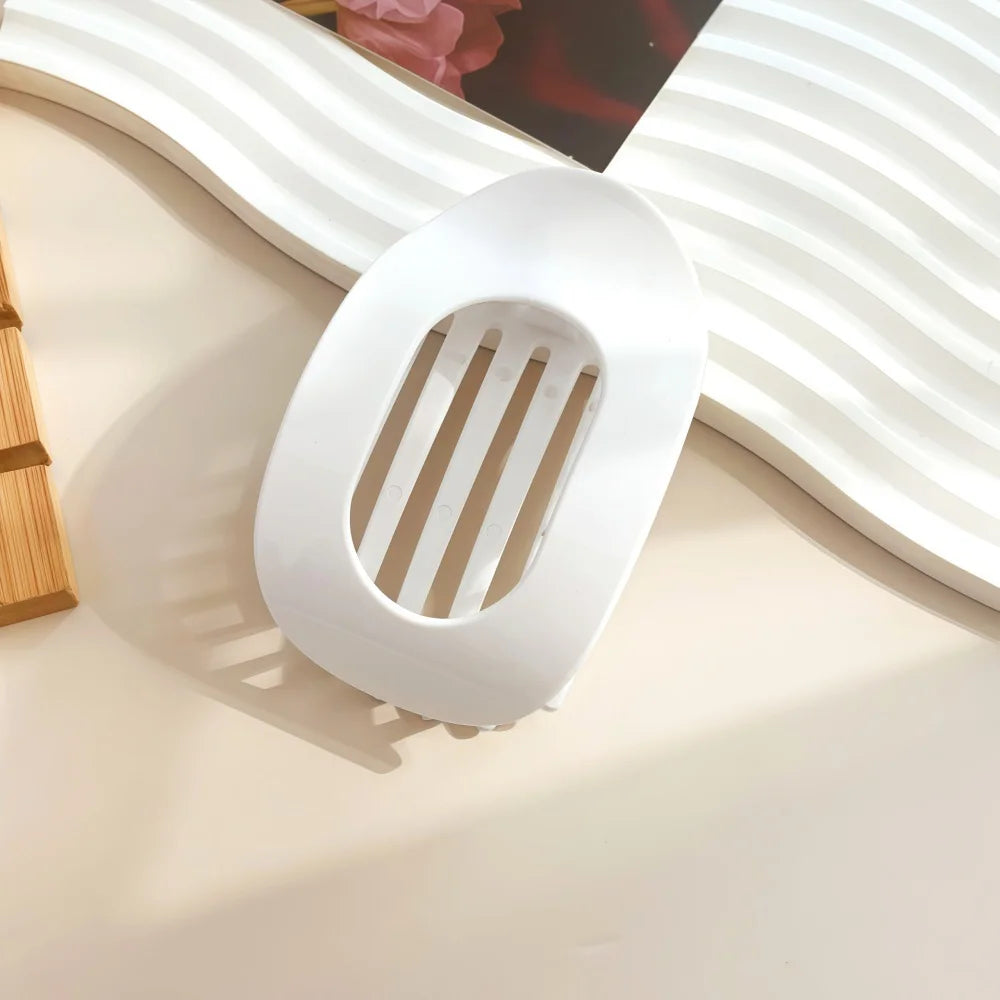 PC Hair Claw Clip for Women New Design Leopard Matte Curved Flat Styling Barrettes Acrylic Lying Down Hair Accessories